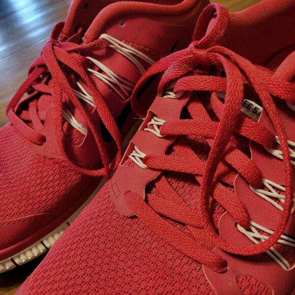Nike Free 5.0 2014 Red Black White Running Sneakers Shoes Size 9 - Picture 8 of 12